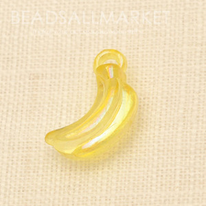 G701 [아크릴] 바나나비즈 [10*22mm] [1개] 오링,팔찌,키링,과일