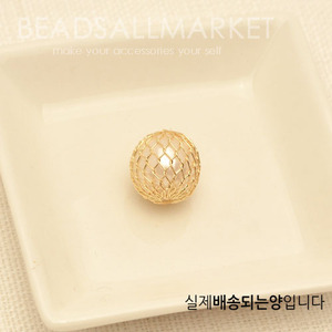 G627(12) [아크릴] 망사진주(망볼) [12mm] [1개] 구슬,관통,비즈 net pearl bead, Acrylic