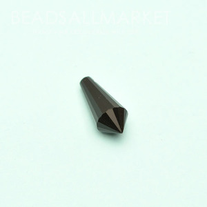 G238-1 [크리스탈] 펜촉비즈 가로관통 [블랙] [8*20mm] [1개] 관통,비즈,유리
