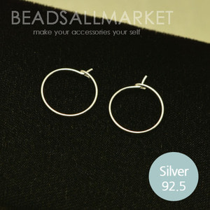 S202  올실버 원형 포스트 13mm [한쌍] silver92.5%,귀걸이,은귀걸이, 귀걸이 부자재 , 귀걸이재료