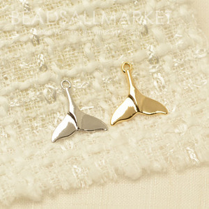 PNCK3178  고래꼬리모양 팬던트[중] [19X19][2color][1개] whale tail pendant