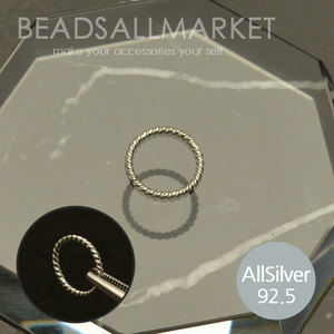 S271 [allsilver] 올실버 꽈배기 원형 꾸밈장식 10.5mm [1개] silver92.5%