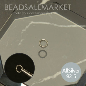 S269 [allsilver] 올실버 꽈배기 원형 꾸밈장식 5mm [1개] silver92.5%