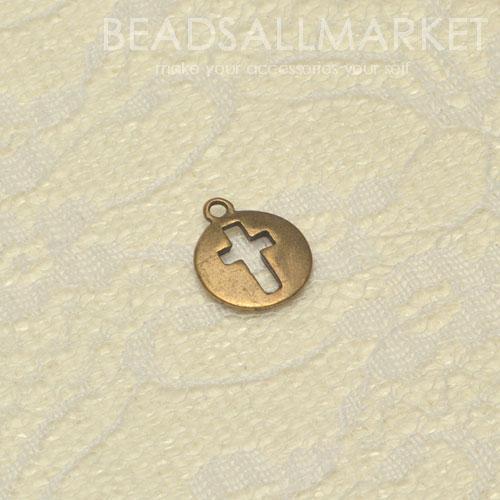 PNCK1167  원 십자가투각 팬던트 [약13x16][3color] [1개] cross pendant